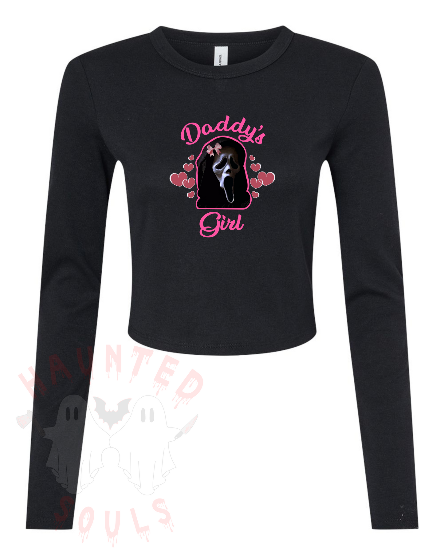 Daddy's Girl Cropped Long Sleeve Baby Tee