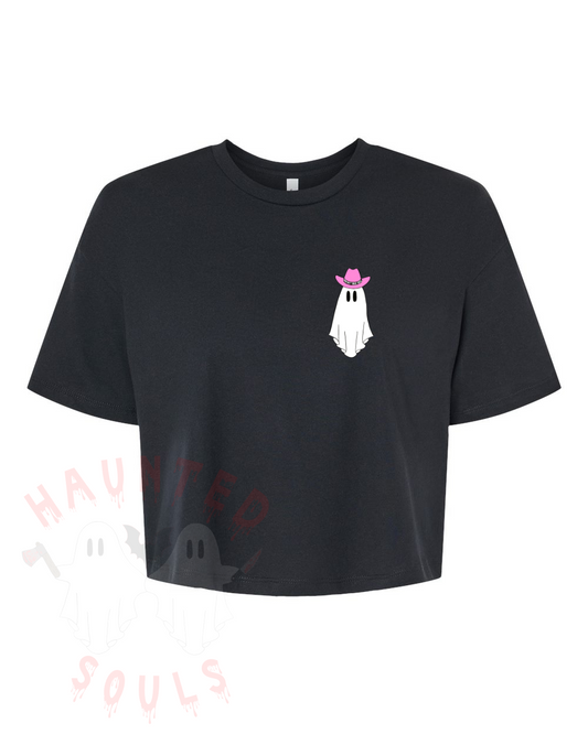 Ghostie Cowgirl Adult Cropped T-Shirt