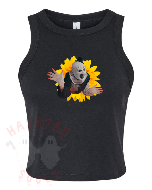 Art the Clown Inspired Adult Cropped Tank