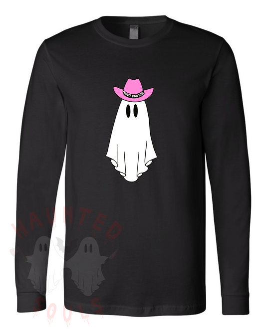 Ghostie Cowgirl Adult Long Sleeve T-Shirt