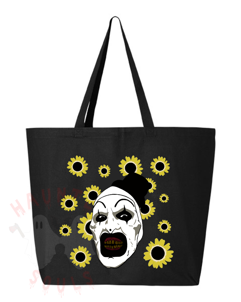 Art the Clown Inspired Canvas Tote