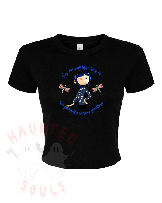 Boring Blue Adult Baby Tee