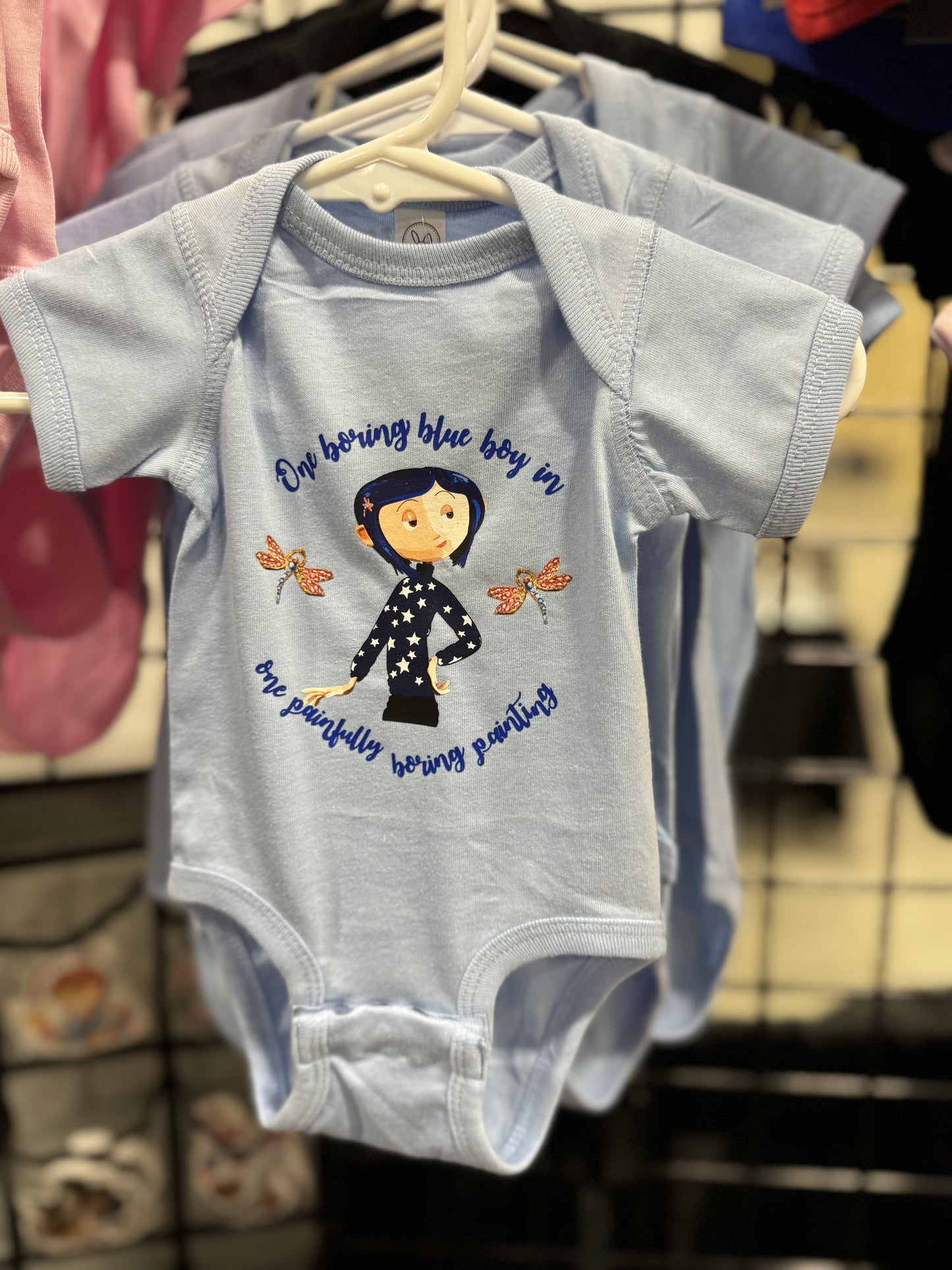 Boring Blue Infant Onesie