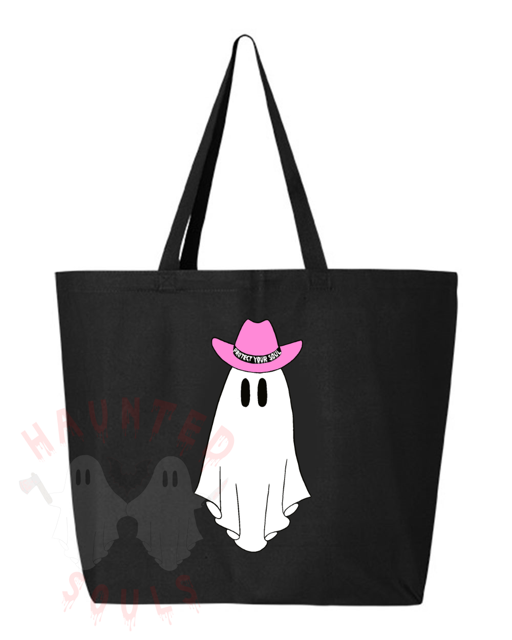 Ghostie Cowgirl Canvas Tote