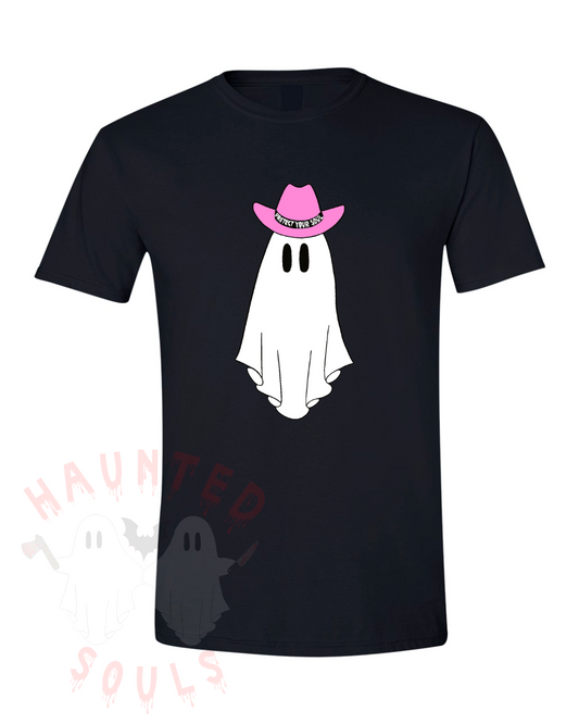 Ghostie Cowgirl Adult T-Shirt