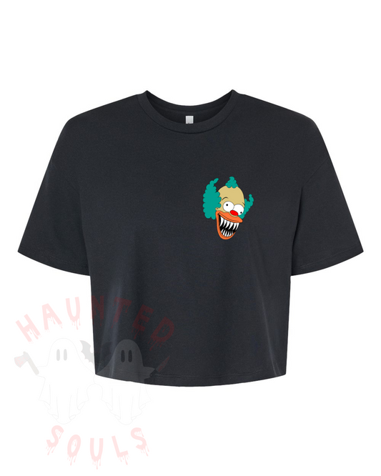 Krusty the Clown Inspired Adult Cropped T-Shirt