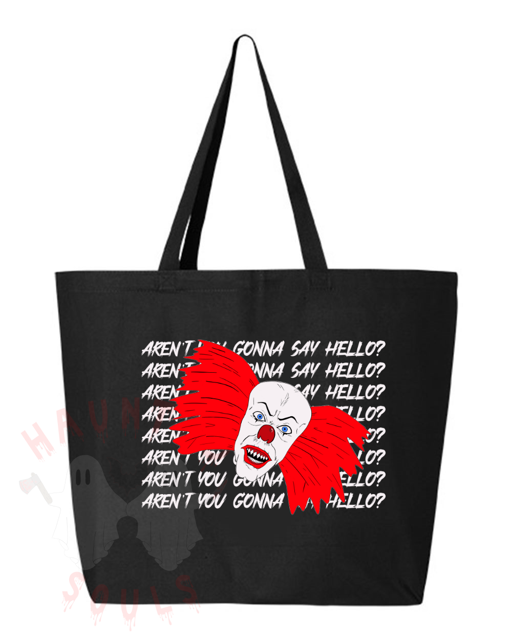 Dancing Clown Canvas Tote