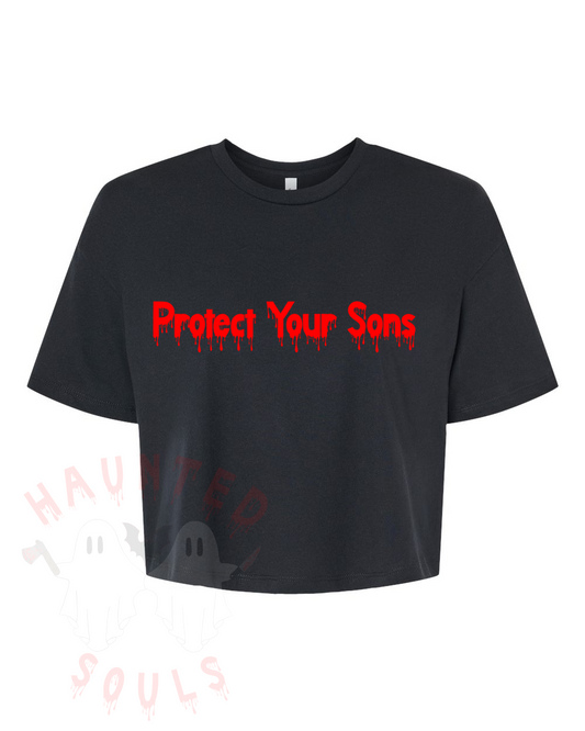 Protect Your Sons Adult Cropped T-Shirt