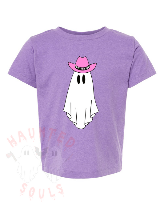 Ghostie Cowgirl Toddler T-Shirt - Purple