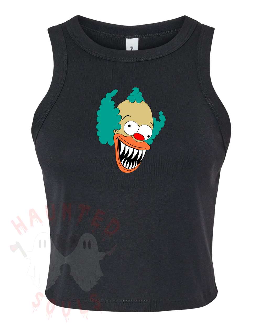 Krusty the Clown Inspired Adult Cropped Tank