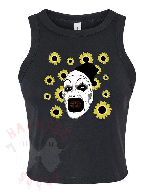 Art the Clown Inspired Adult Cropped Tank