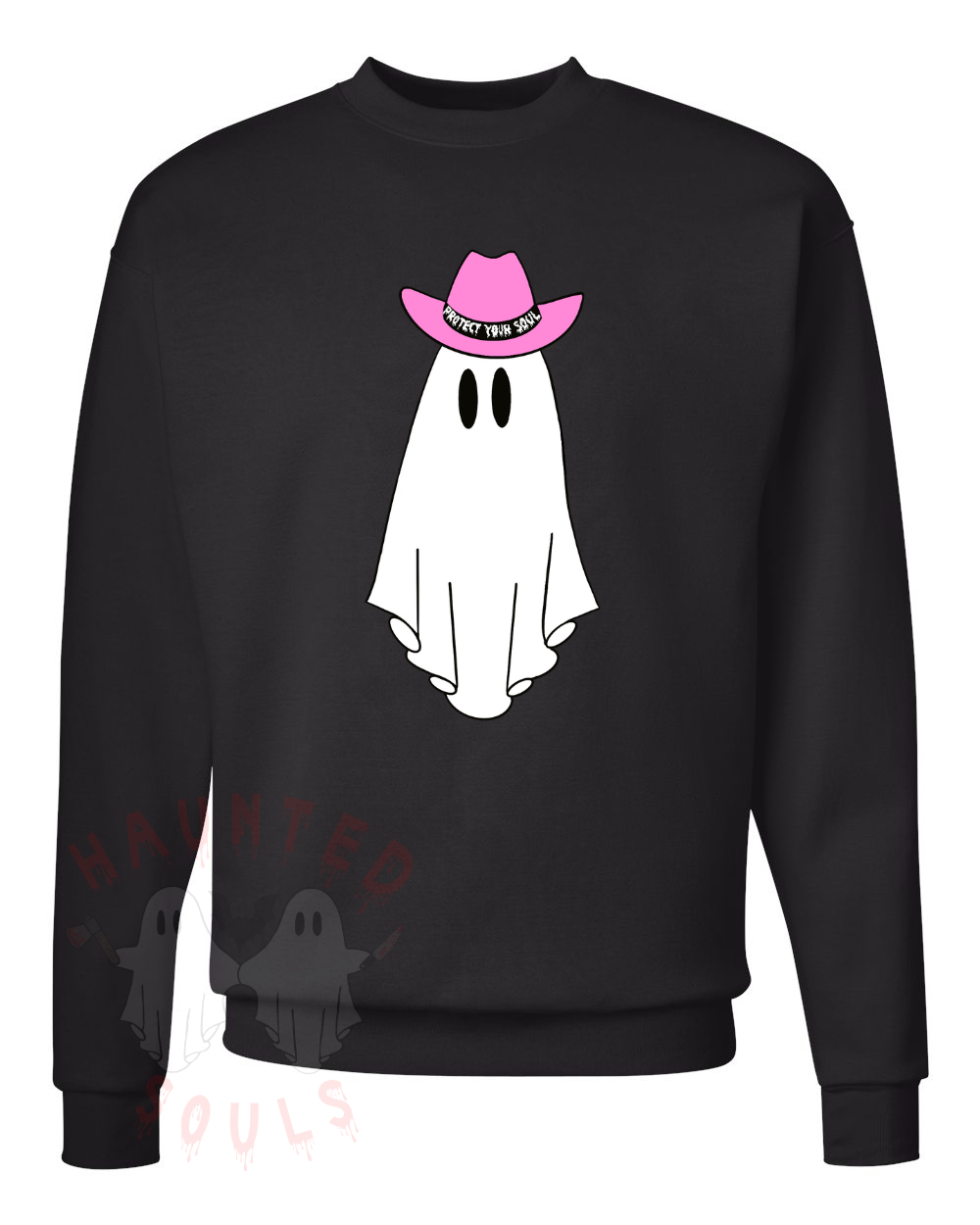 Ghostie Cowgirl Adult Crewneck